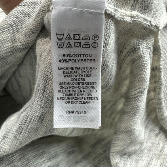 Dakini Sweater Womens XL Heather Grey Pullover‎ Cowl Neck Drawstring Thumbholes - Picture 6 of 11